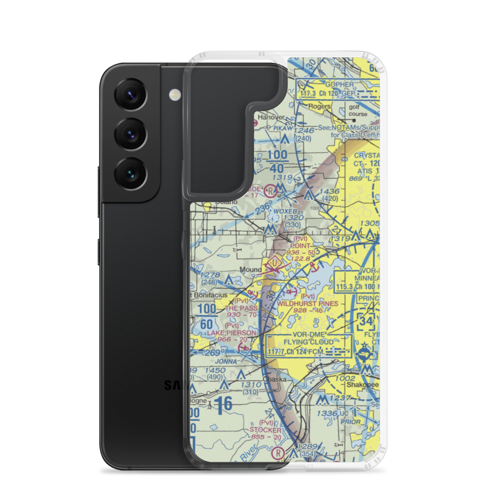 Vasa Park Seaplane Base (28MN) VFR Sectional Samsung Case Samsung Galaxy S22 model shown