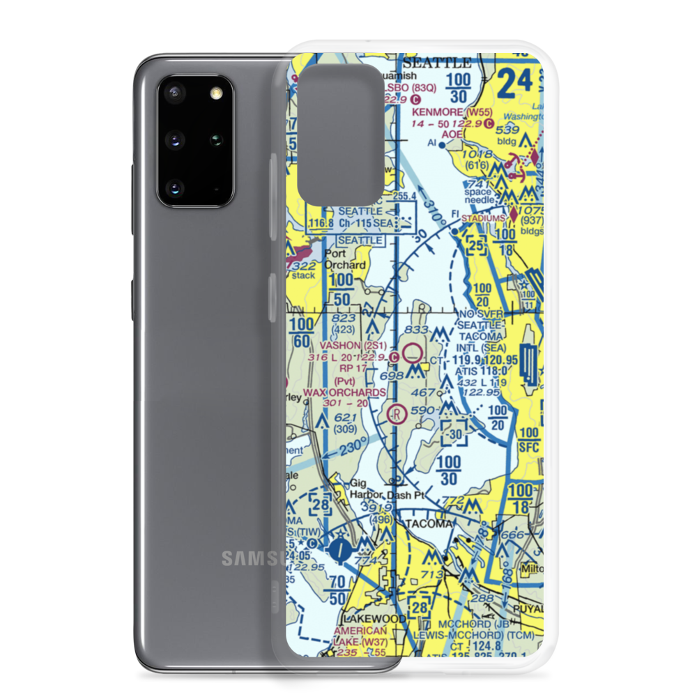 Vashon Municipal Airport (2S1) VFR Sectional Samsung Case Samsung Galaxy S20 Plus model shown