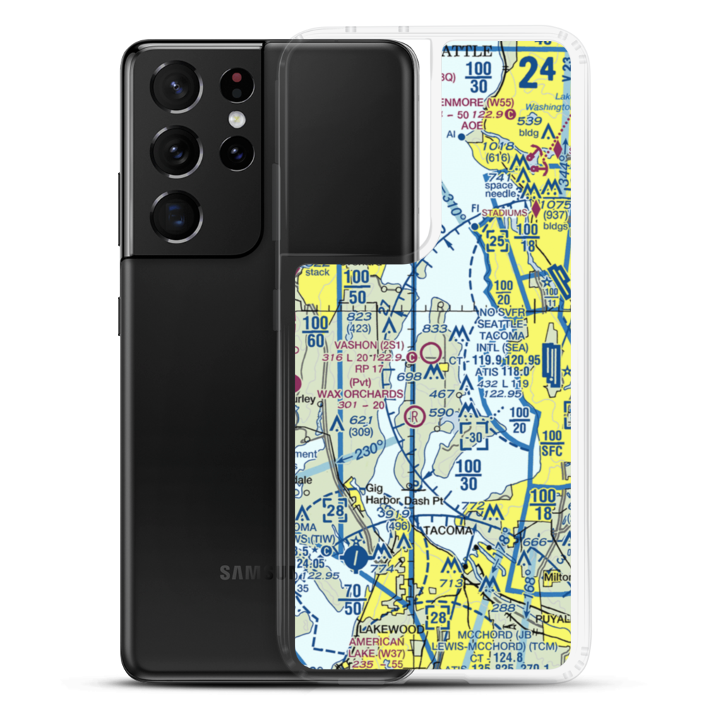 Vashon Municipal Airport (2S1) VFR Sectional Samsung Case Samsung Galaxy S21 Ultra model shown