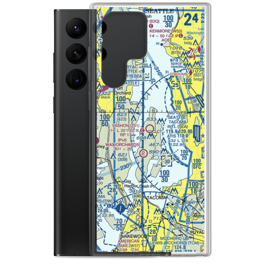Vashon Municipal Airport (2S1) VFR Sectional Samsung Case Samsung Galaxy S22 Ultra model shown