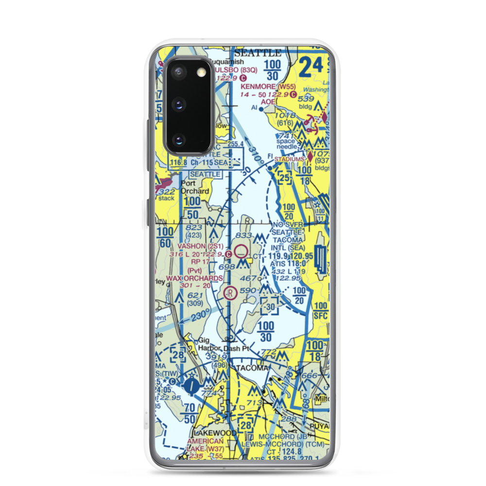 Vashon Municipal Airport (2S1) VFR Sectional Samsung Case Samsung Galaxy S20 model shown