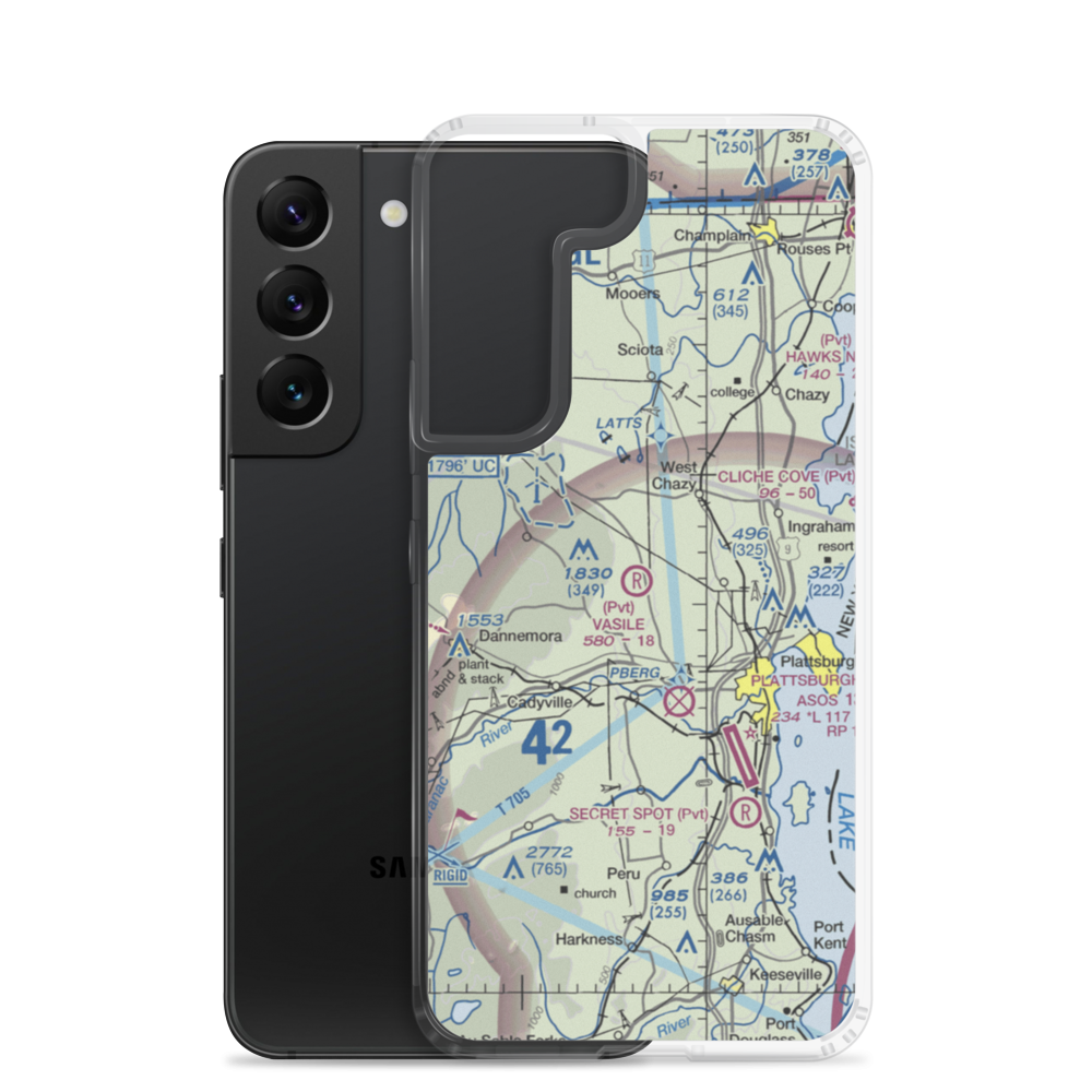 Vasile Field (NY60) VFR Sectional Samsung Case Samsung Galaxy S22 model shown