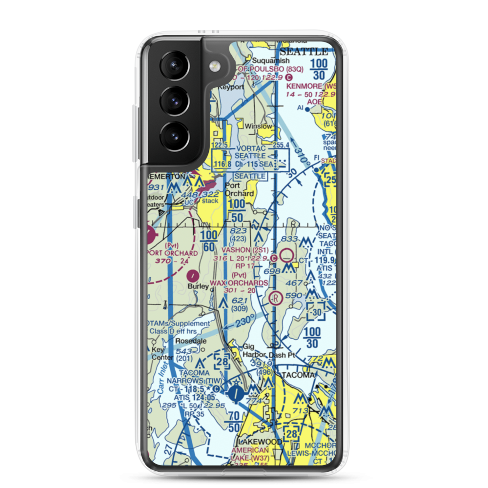 Vaughan Ranch Airfield (WN13) VFR Sectional Samsung Case Samsung Galaxy S21 Plus model shown