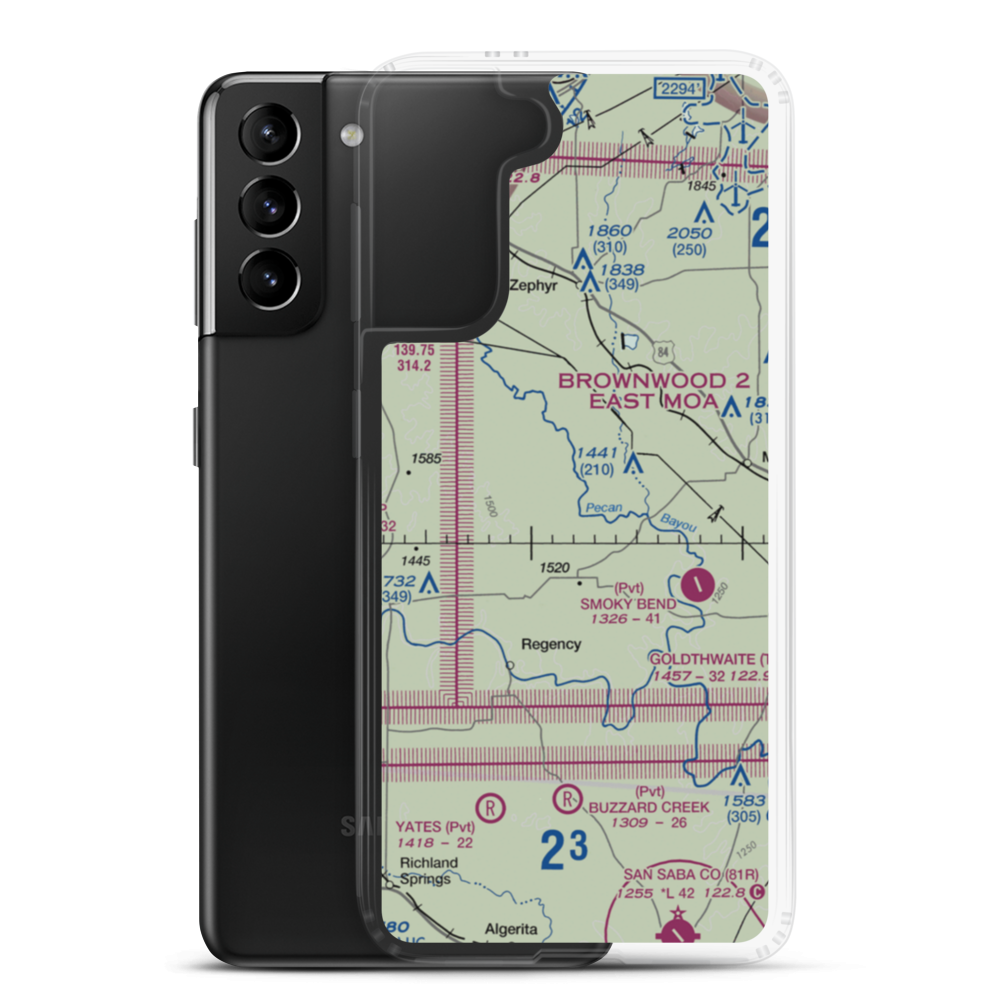 Vaughan Ranch Airport (TA89) VFR Sectional Samsung Case Samsung Galaxy S21 Plus model shown