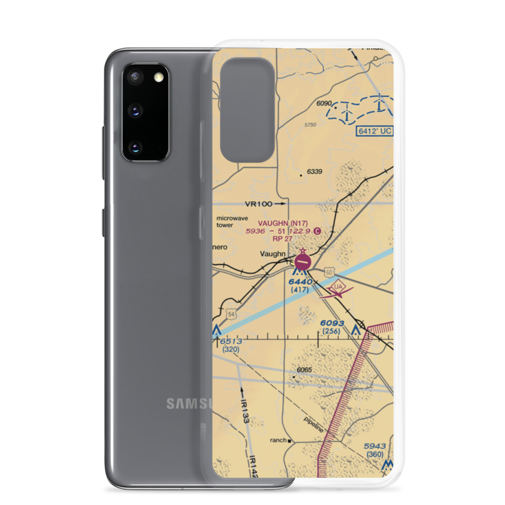 Vaughn Municipal Airport (N17) VFR Sectional Samsung Case Samsung Galaxy S20 model shown