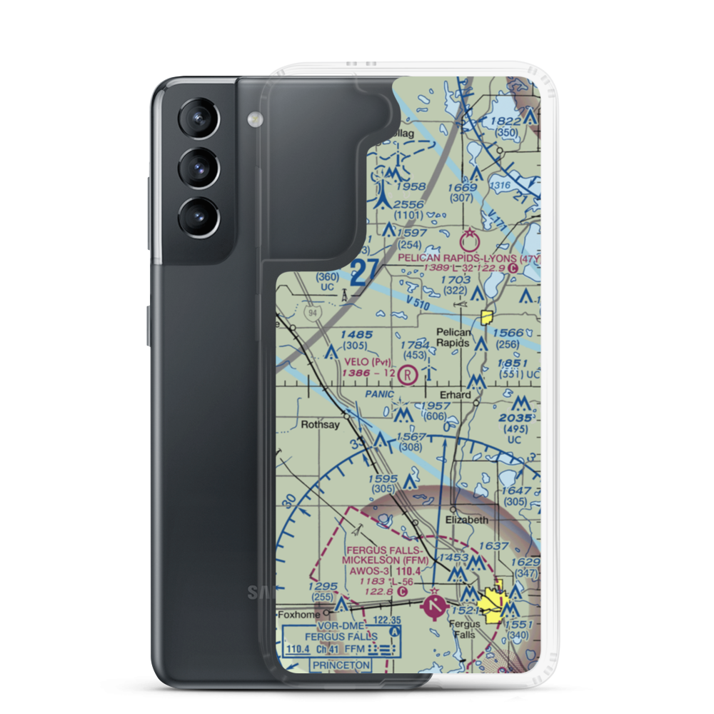 Velo Airstrip (MN95) VFR Sectional Samsung Case Samsung Galaxy S21 model shown