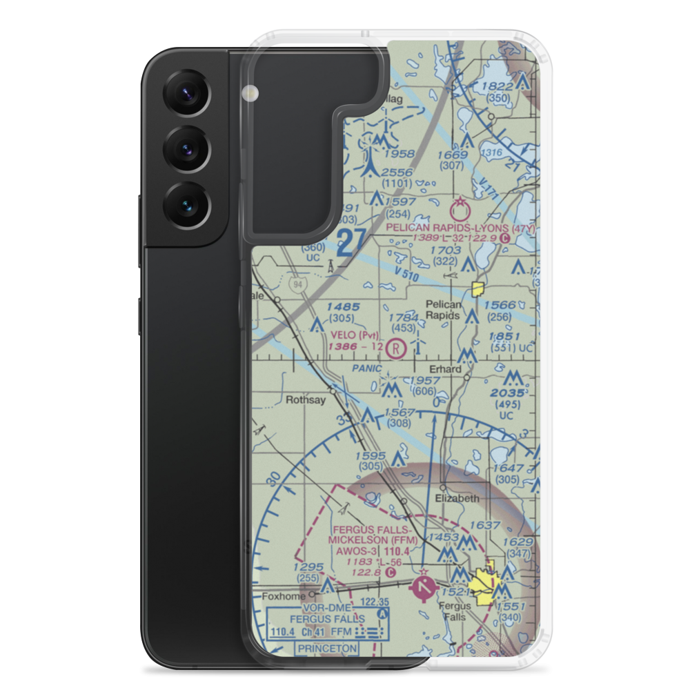 Velo Airstrip (MN95) VFR Sectional Samsung Case Samsung Galaxy S22 Plus model shown