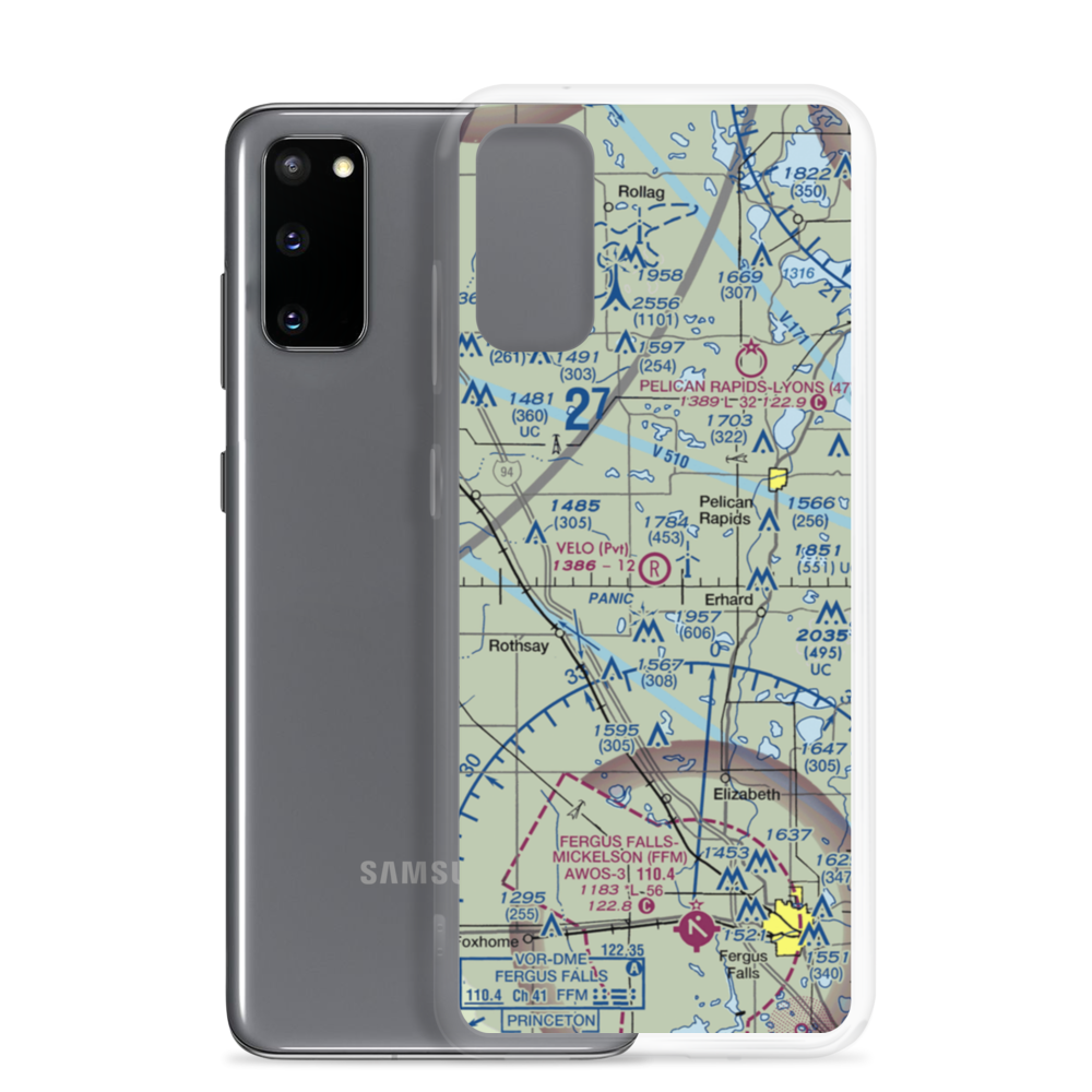 Velo Airstrip (MN95) VFR Sectional Samsung Case Samsung Galaxy S20 model shown