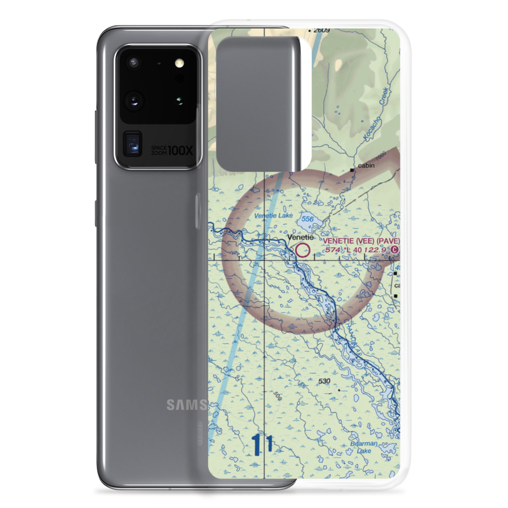 Venetie Airport (VEE) VFR Sectional Samsung Case Samsung Galaxy S20 Ultra model shown