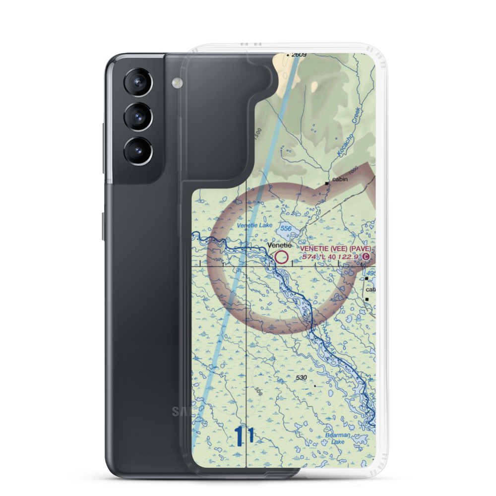 Venetie Airport (VEE) VFR Sectional Samsung Case Samsung Galaxy S21 model shown