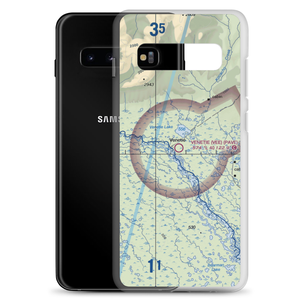 Venetie Airport (VEE) VFR Sectional Samsung Case Samsung Galaxy S10+ model shown
