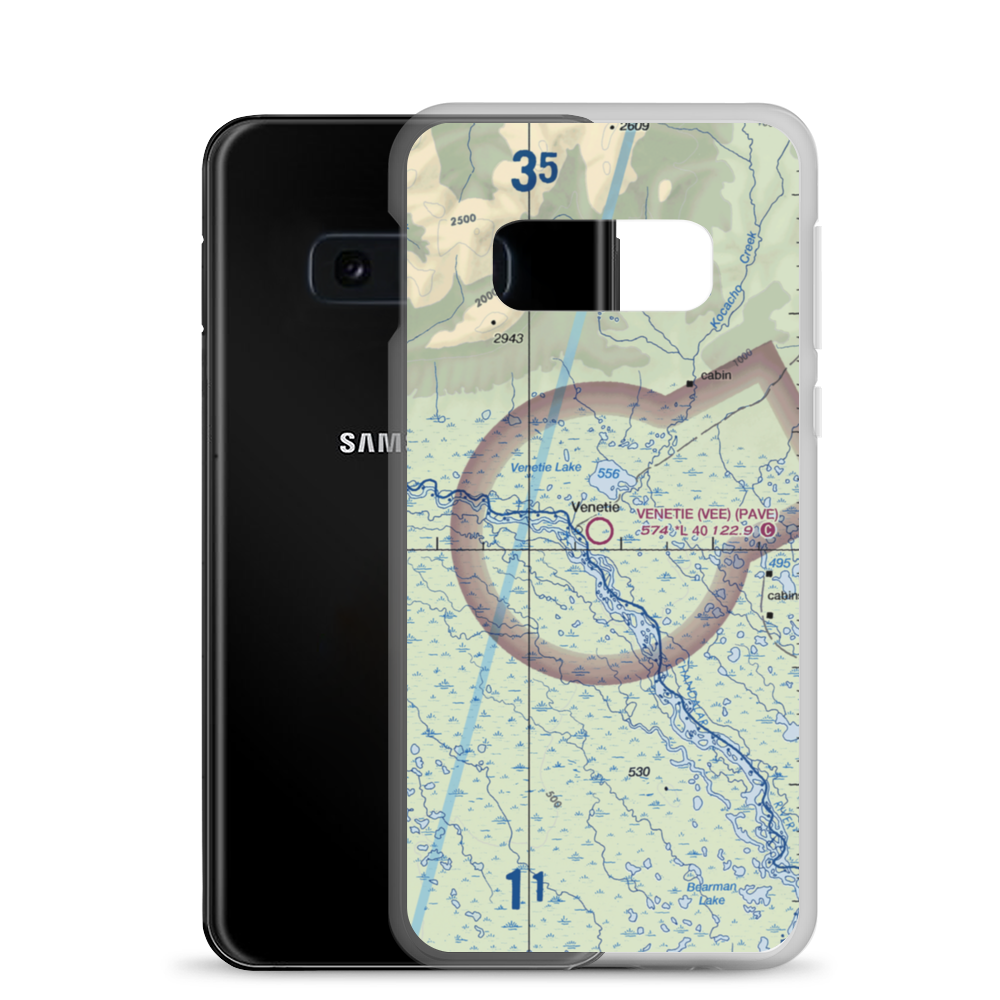 Venetie Airport (VEE) VFR Sectional Samsung Case Samsung Galaxy S10e model shown