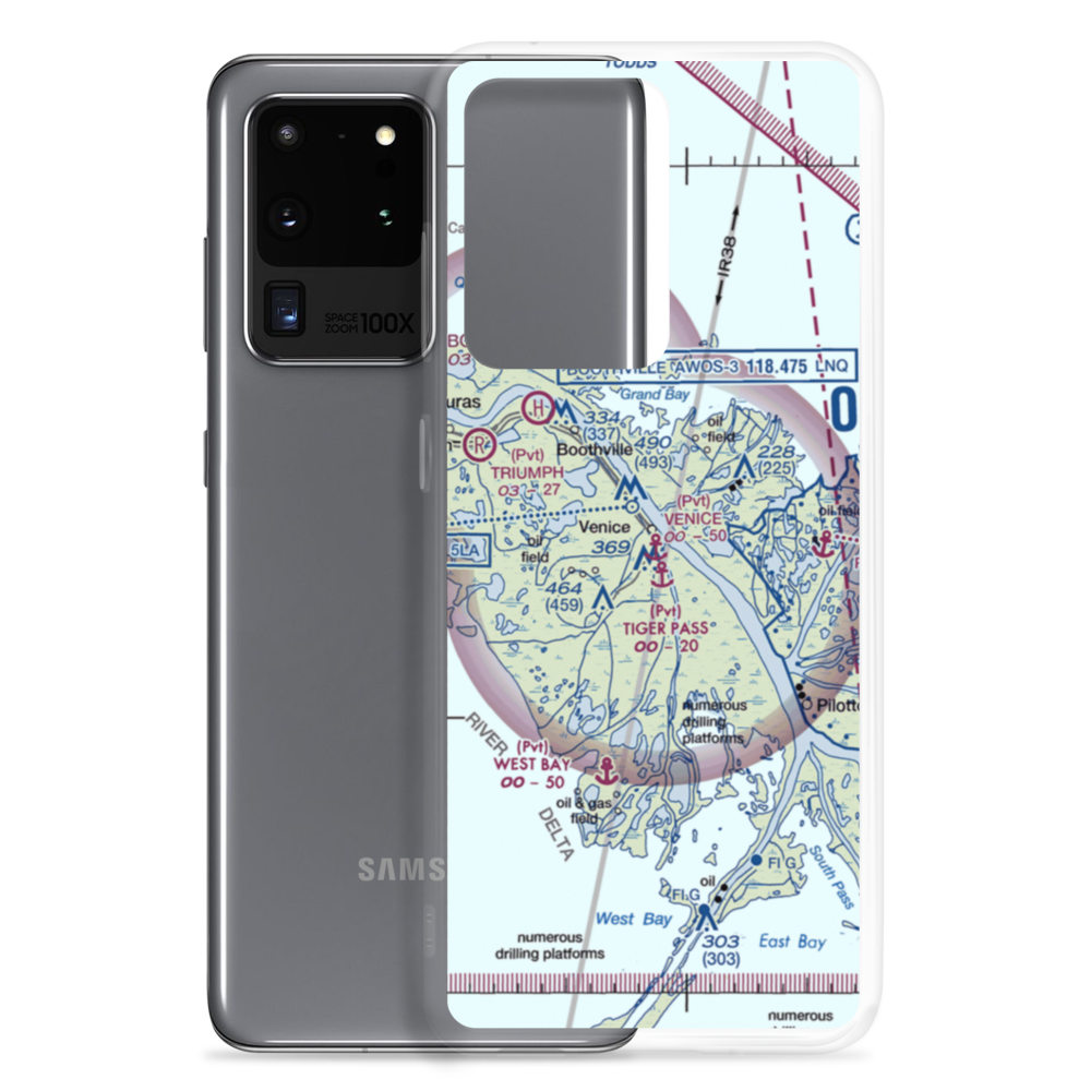 Venice Base Heliport & Seaplane Base (30LA) VFR Sectional Samsung Case Samsung Galaxy S20 Ultra model shown