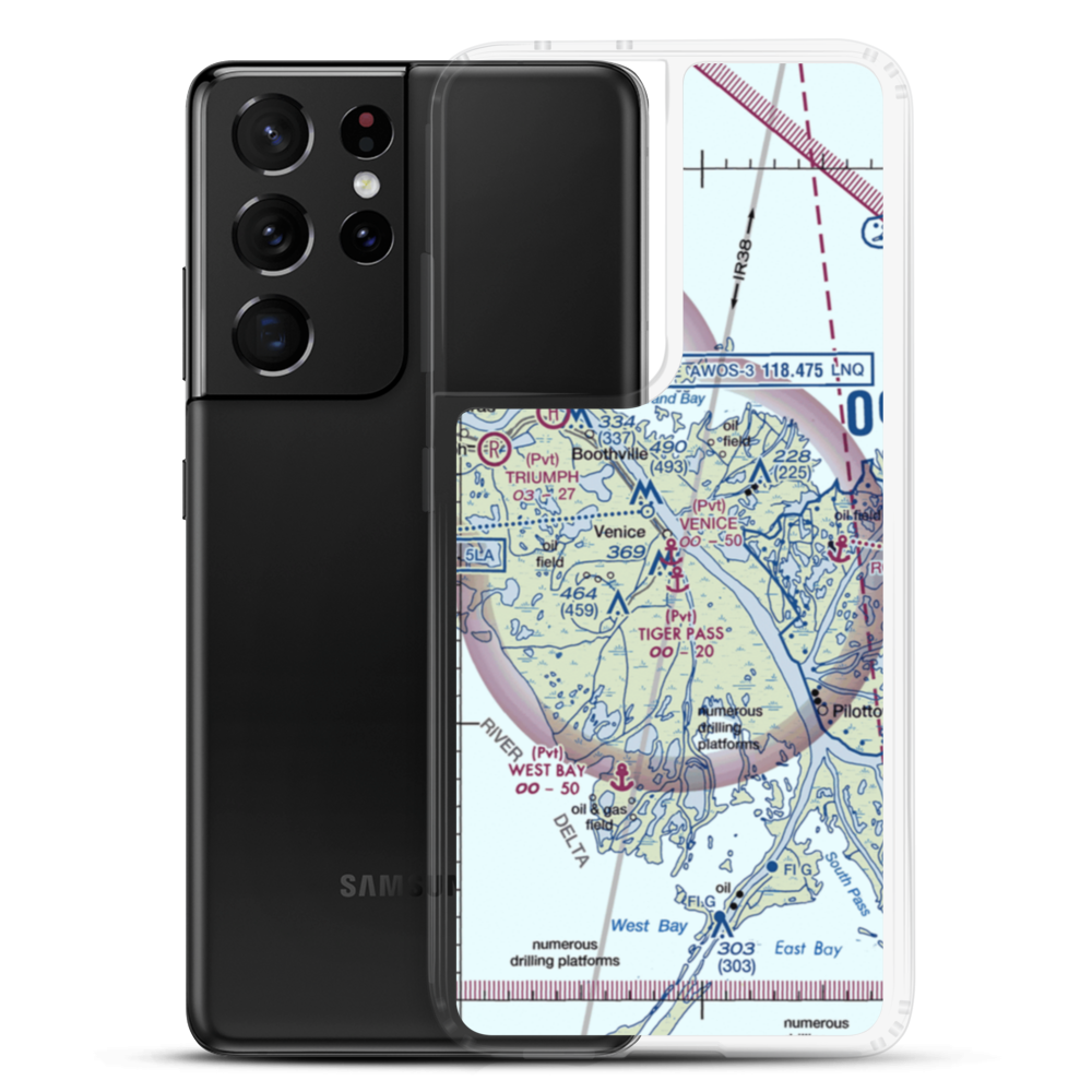 Venice Base Heliport & Seaplane Base (30LA) VFR Sectional Samsung Case Samsung Galaxy S21 Ultra model shown