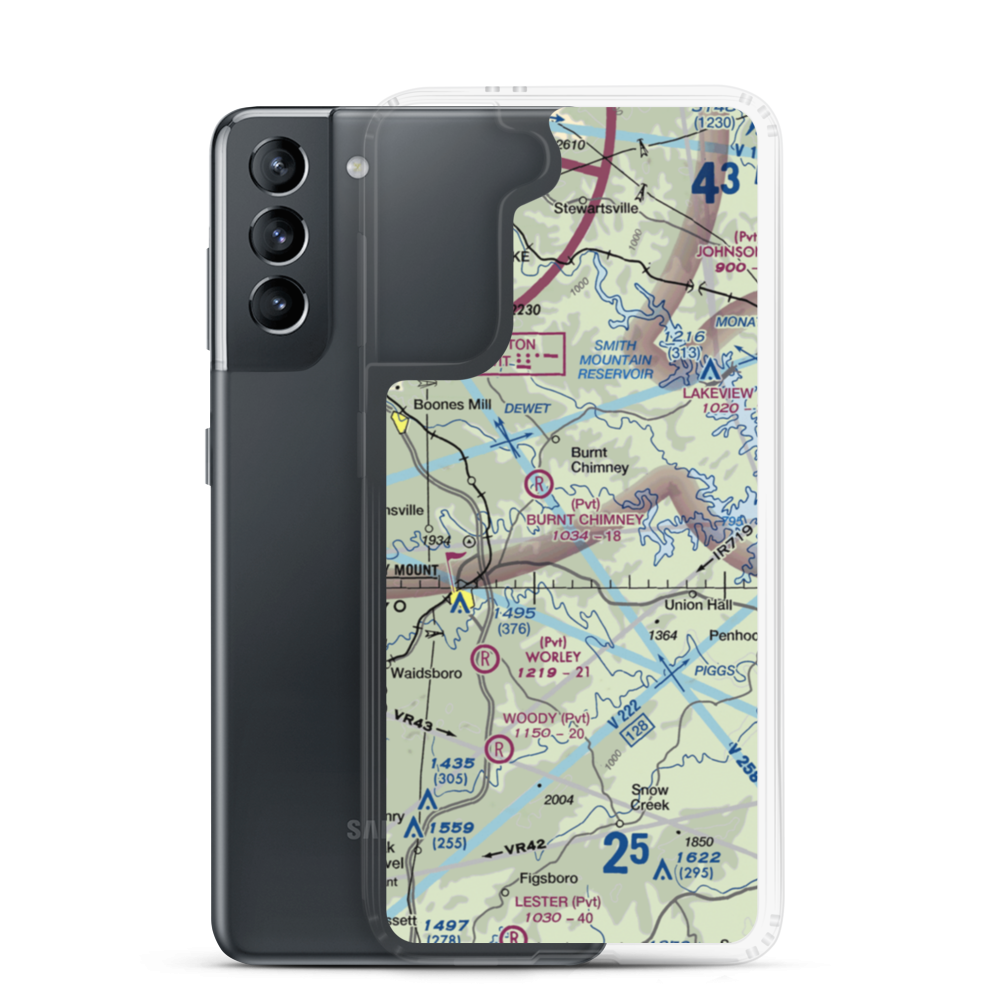 Venning's Landing Airport (VG53) VFR Sectional Samsung Case Samsung Galaxy S21 model shown