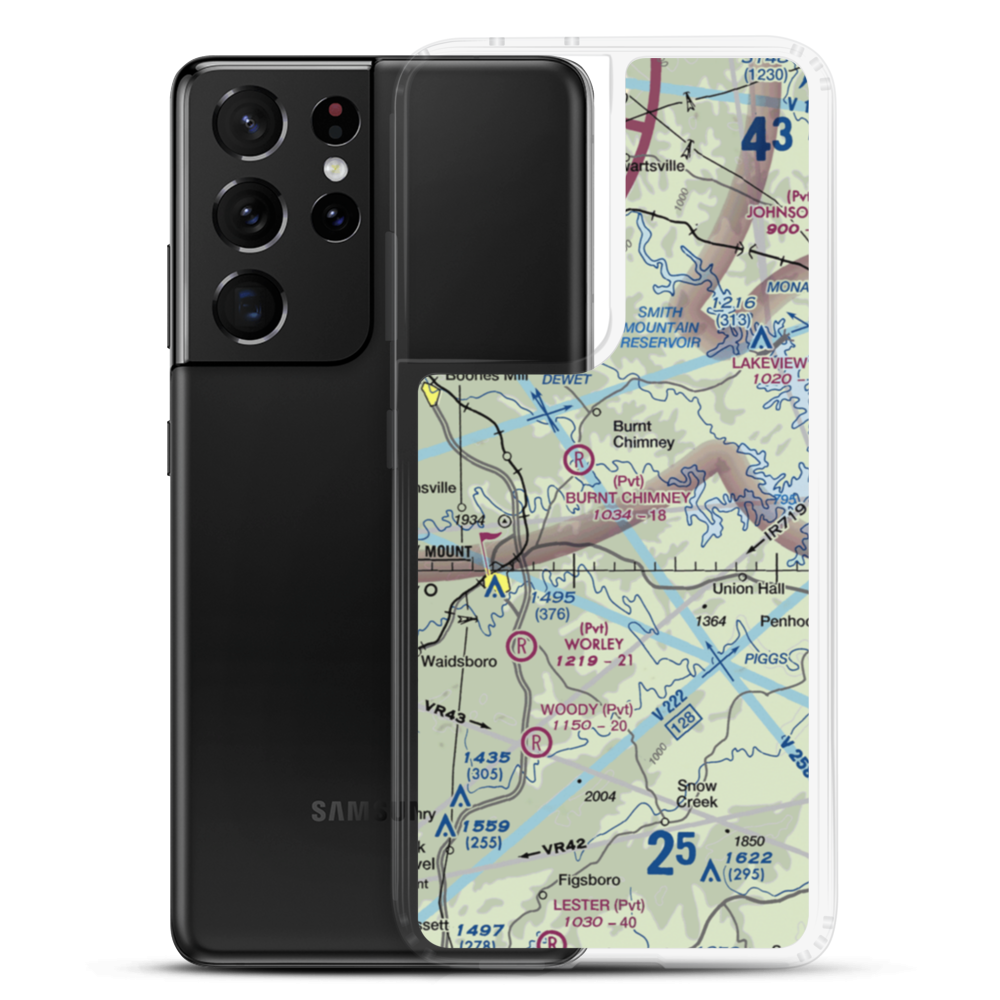 Venning's Landing Airport (VG53) VFR Sectional Samsung Case Samsung Galaxy S21 Ultra model shown