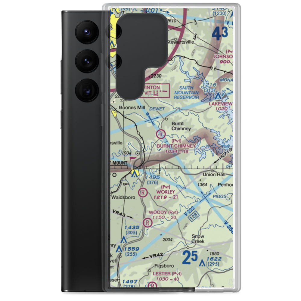 Venning's Landing Airport (VG53) VFR Sectional Samsung Case Samsung Galaxy S22 Ultra model shown