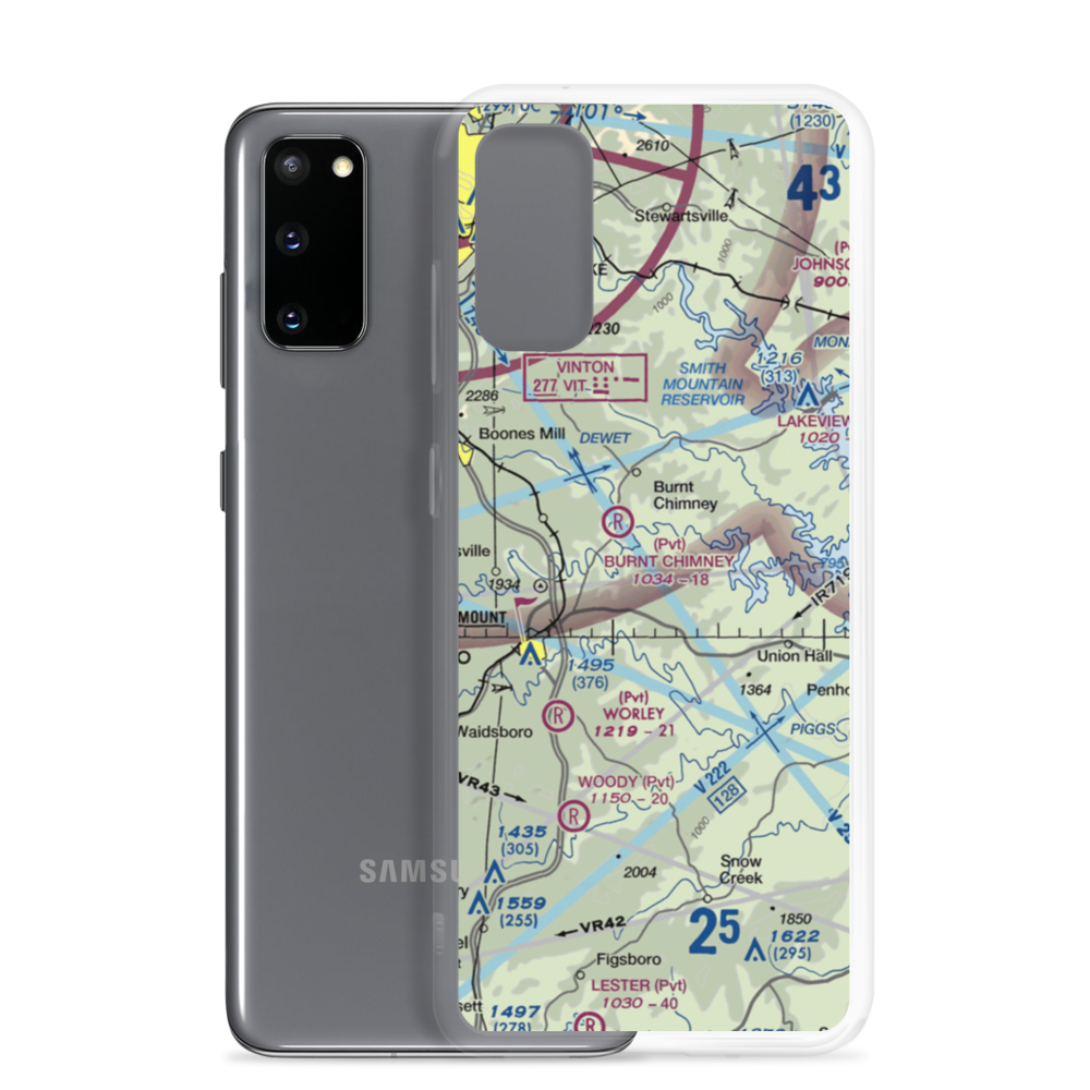 Venning's Landing Airport (VG53) VFR Sectional Samsung Case Samsung Galaxy S20 model shown