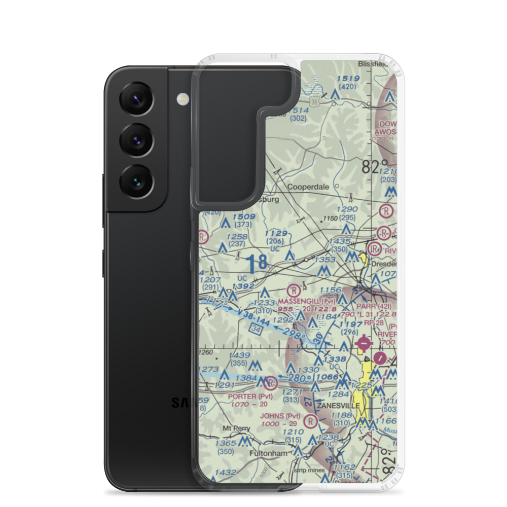 Vensil Farms Airport (OI39) VFR Sectional Samsung Case Samsung Galaxy S22 model shown