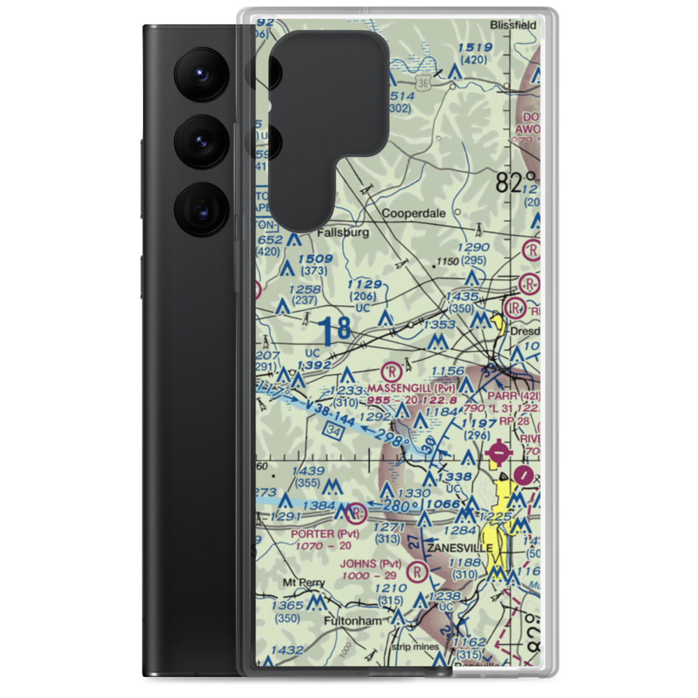 Vensil Farms Airport (OI39) VFR Sectional Samsung Case Samsung Galaxy S22 Ultra model shown