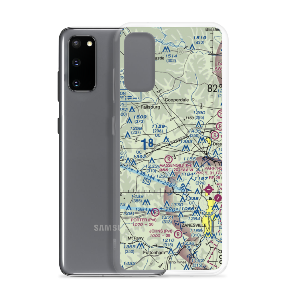 Vensil Farms Airport (OI39) VFR Sectional Samsung Case Samsung Galaxy S20 model shown