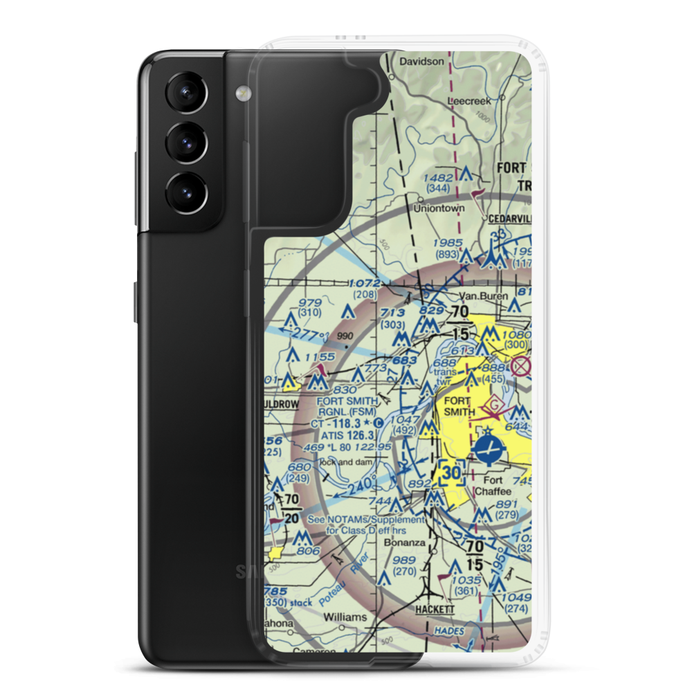 Venture Aerodrome Airpark Nr 2 Ultralightport (OK27) VFR Sectional Samsung Case Samsung Galaxy S21 Plus model shown