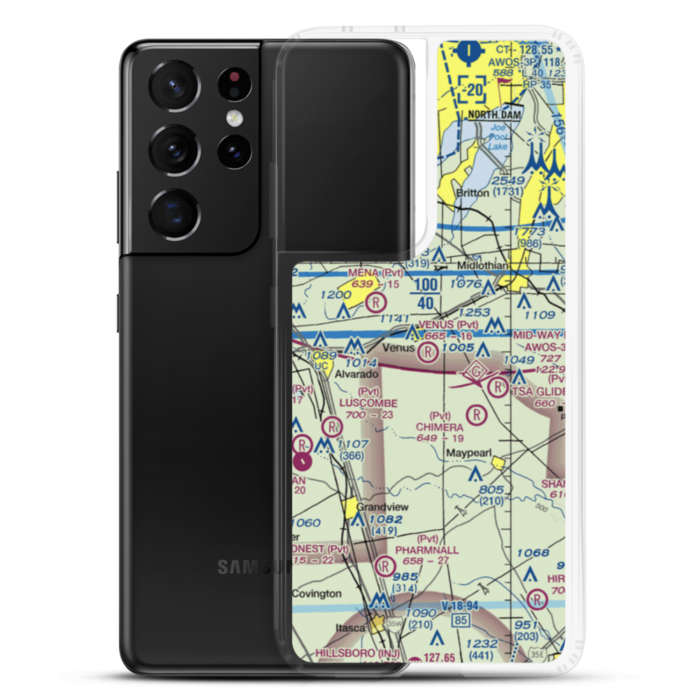Venus Airport (75TS) VFR Sectional Samsung Case Samsung Galaxy S21 Ultra model shown