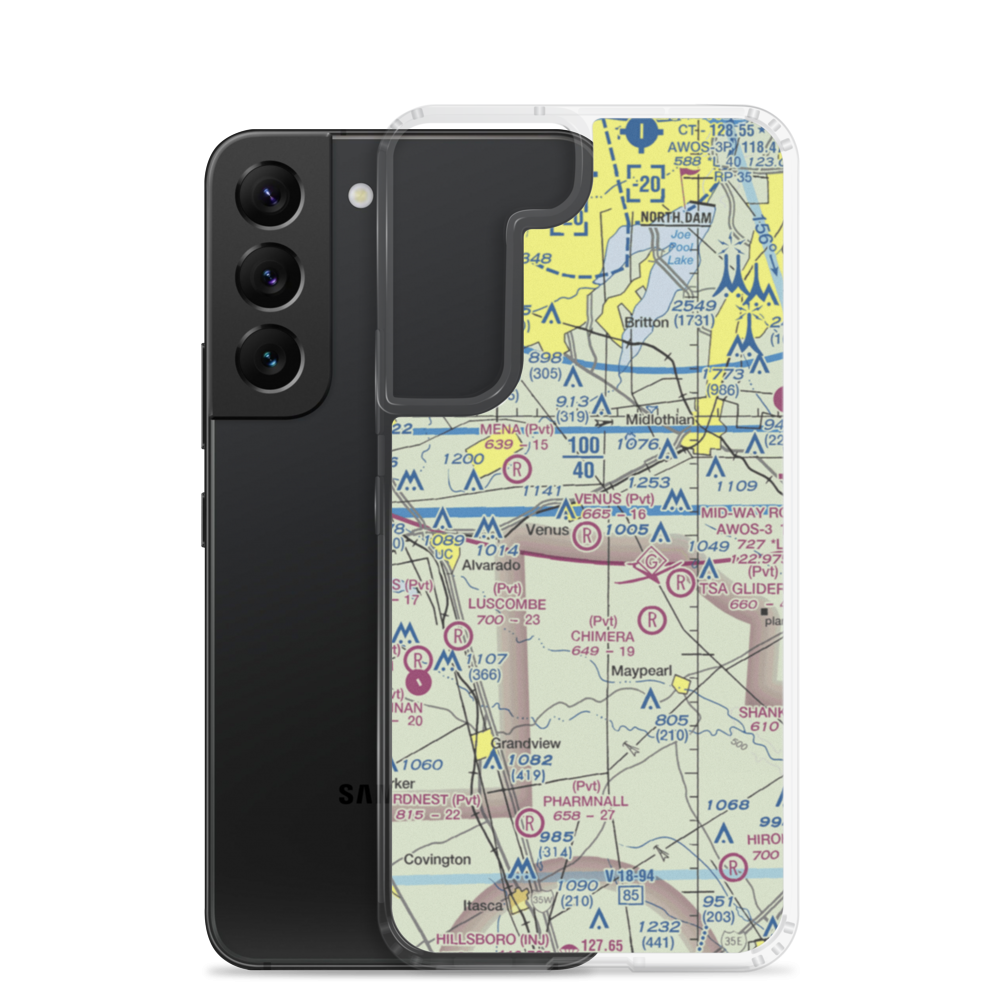 Venus Airport (75TS) VFR Sectional Samsung Case Samsung Galaxy S22 model shown