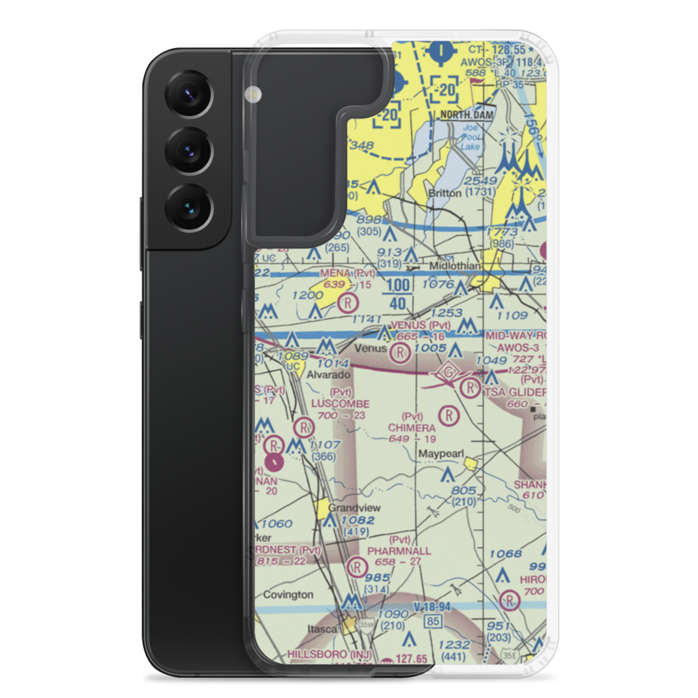 Venus Airport (75TS) VFR Sectional Samsung Case Samsung Galaxy S22 Plus model shown