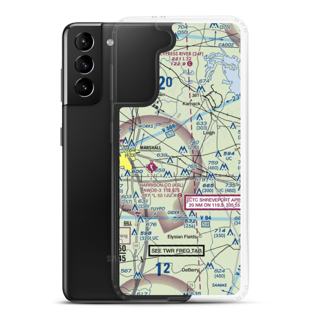 Verhalen Airport (TE89) VFR Sectional Samsung Case Samsung Galaxy S21 Plus model shown