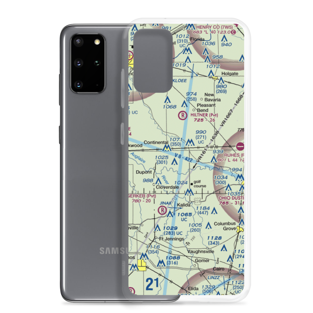 Verhoff Airport (36OI) VFR Sectional Samsung Case Samsung Galaxy S20 Plus model shown