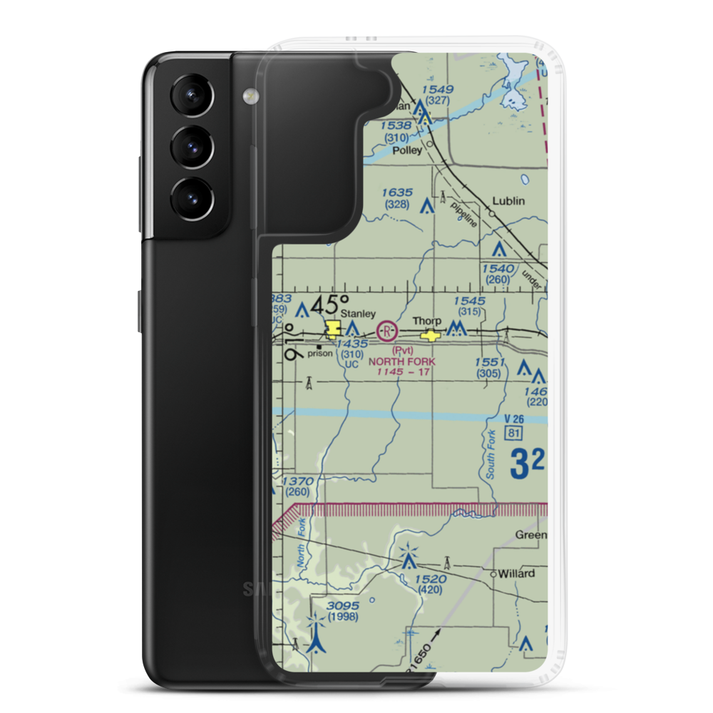 Vern Air Park (WS60) VFR Sectional Samsung Case Samsung Galaxy S21 Plus model shown