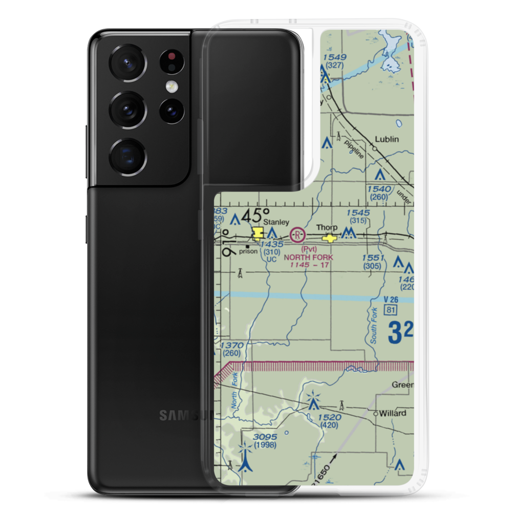 Vern Air Park (WS60) VFR Sectional Samsung Case Samsung Galaxy S21 Ultra model shown