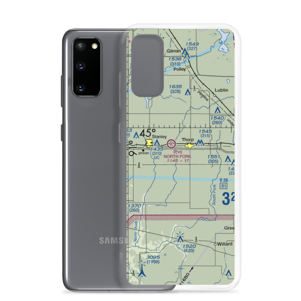Vern Air Park (WS60) VFR Sectional Samsung Case Samsung Galaxy S20 model shown