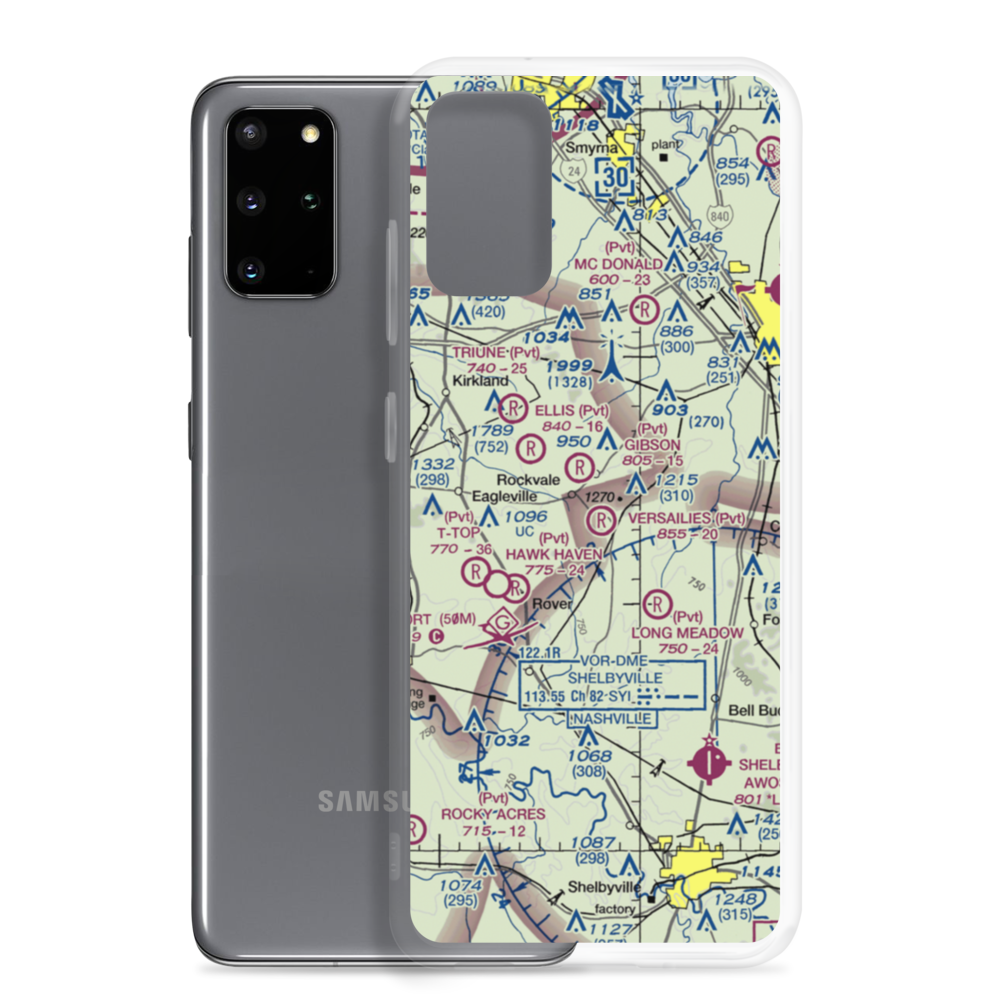 Versailles Aerodrome (9TN1) VFR Sectional Samsung Case Samsung Galaxy S20 Plus model shown