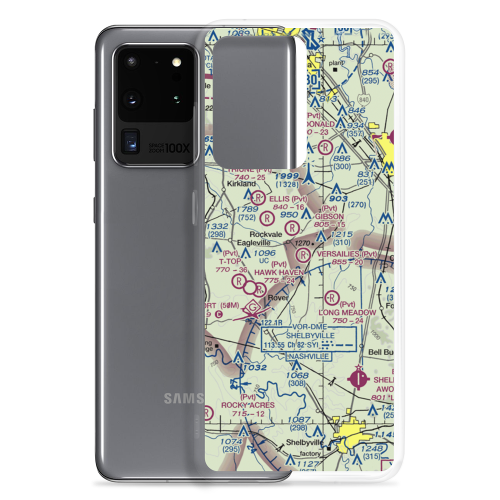 Versailles Aerodrome (9TN1) VFR Sectional Samsung Case Samsung Galaxy S20 Ultra model shown