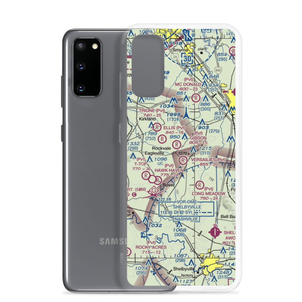 Versailles Aerodrome (9TN1) VFR Sectional Samsung Case Samsung Galaxy S20 model shown