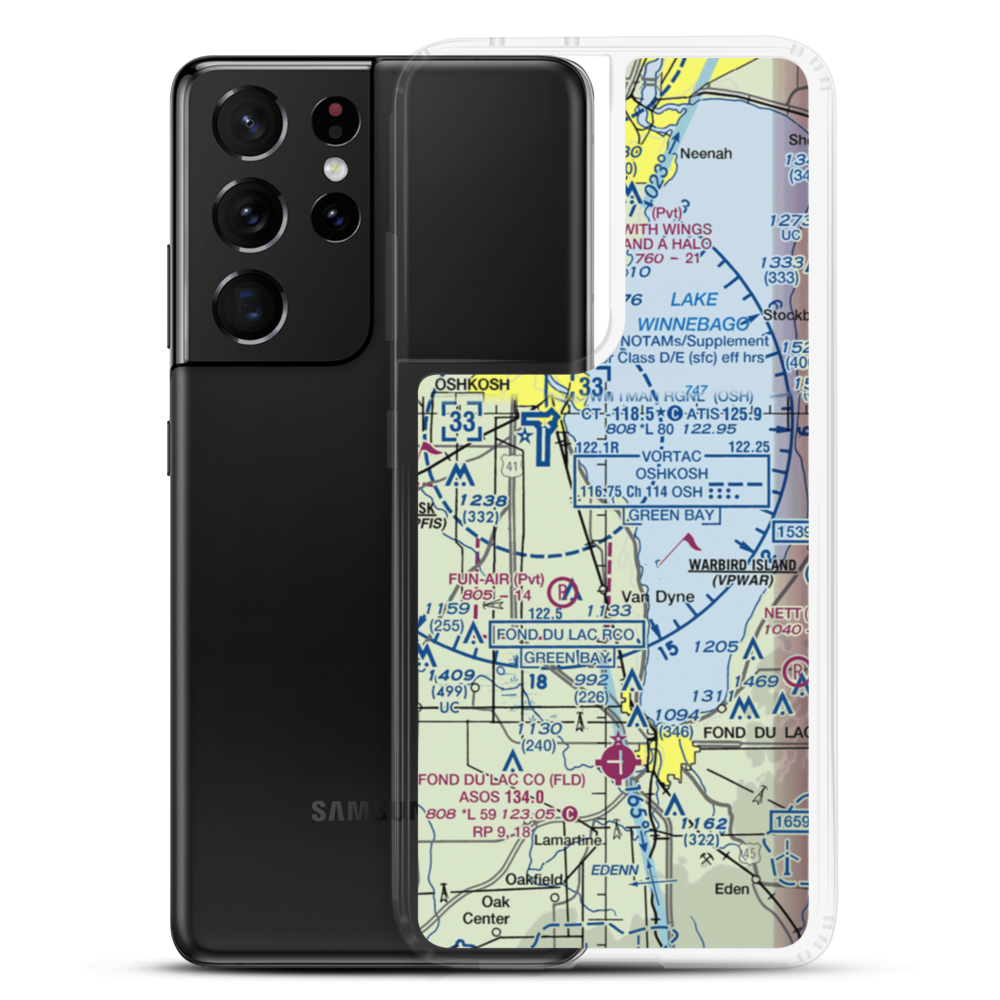 Vette/Blust Seaplane Base (96WI) VFR Sectional Samsung Case Samsung Galaxy S21 Ultra model shown