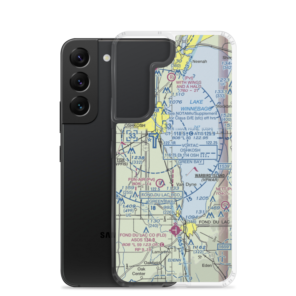 Vette/Blust Seaplane Base (96WI) VFR Sectional Samsung Case Samsung Galaxy S22 model shown