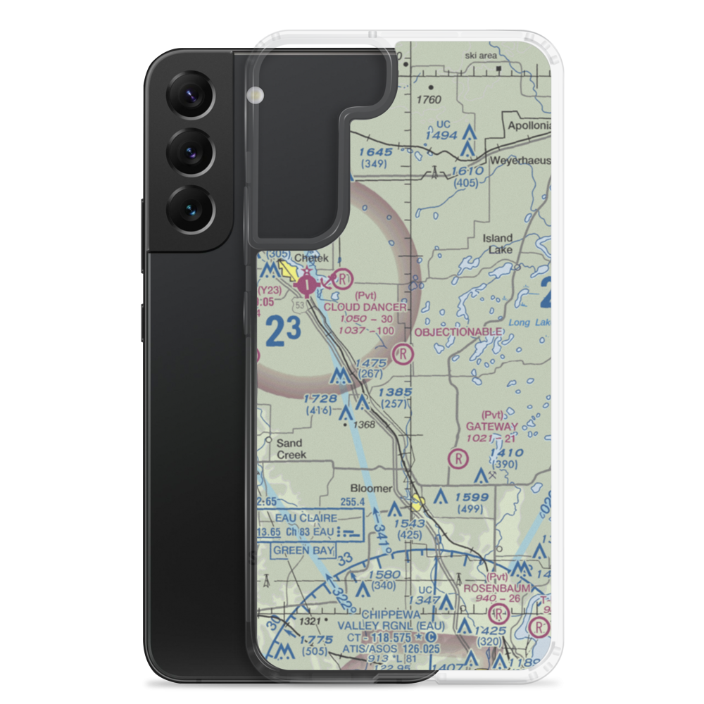 Vetterkind Strip (73WI) VFR Sectional Samsung Case Samsung Galaxy S22 Plus model shown