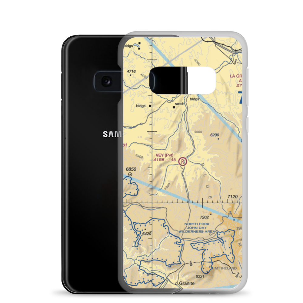 Vey Sheep Ranch Airport (37OR) VFR Sectional Samsung Case Samsung Galaxy S10e model shown
