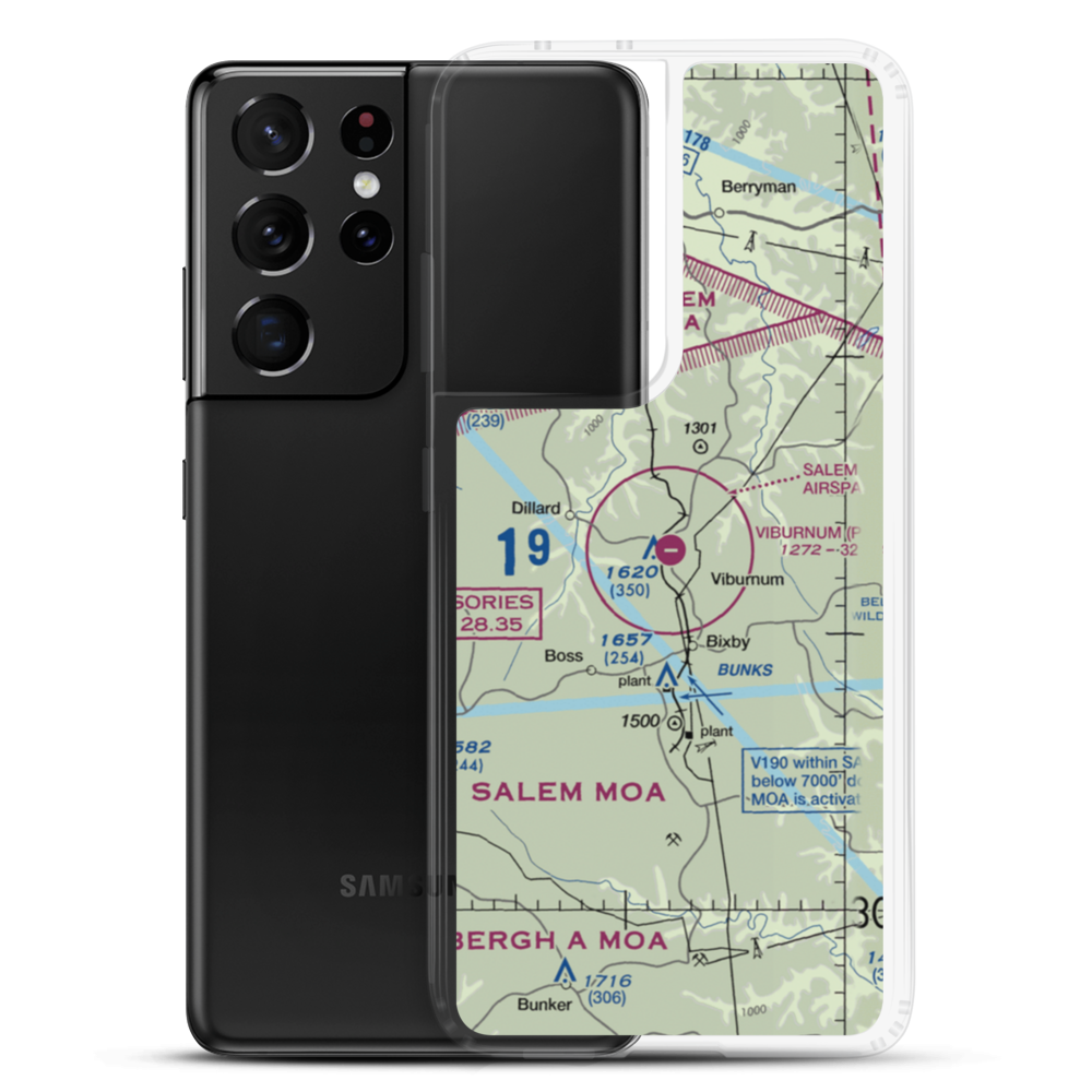 Viburnum Airport (MO84) VFR Sectional Samsung Case Samsung Galaxy S21 Ultra model shown