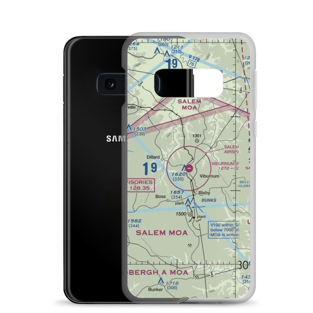 Viburnum Airport (MO84) VFR Sectional Samsung Case Samsung Galaxy S10e model shown
