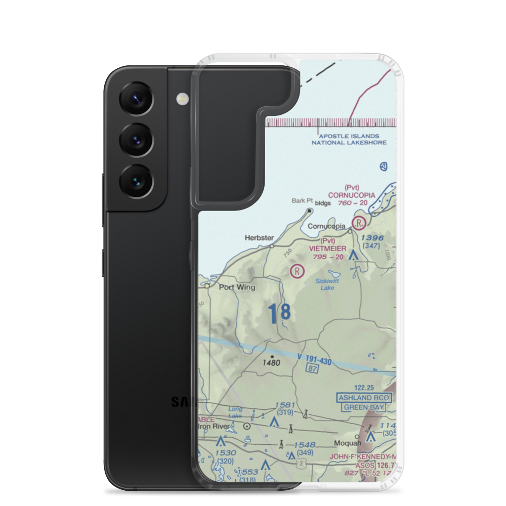 Vietmeier Airport (WS67) VFR Sectional Samsung Case Samsung Galaxy S22 model shown