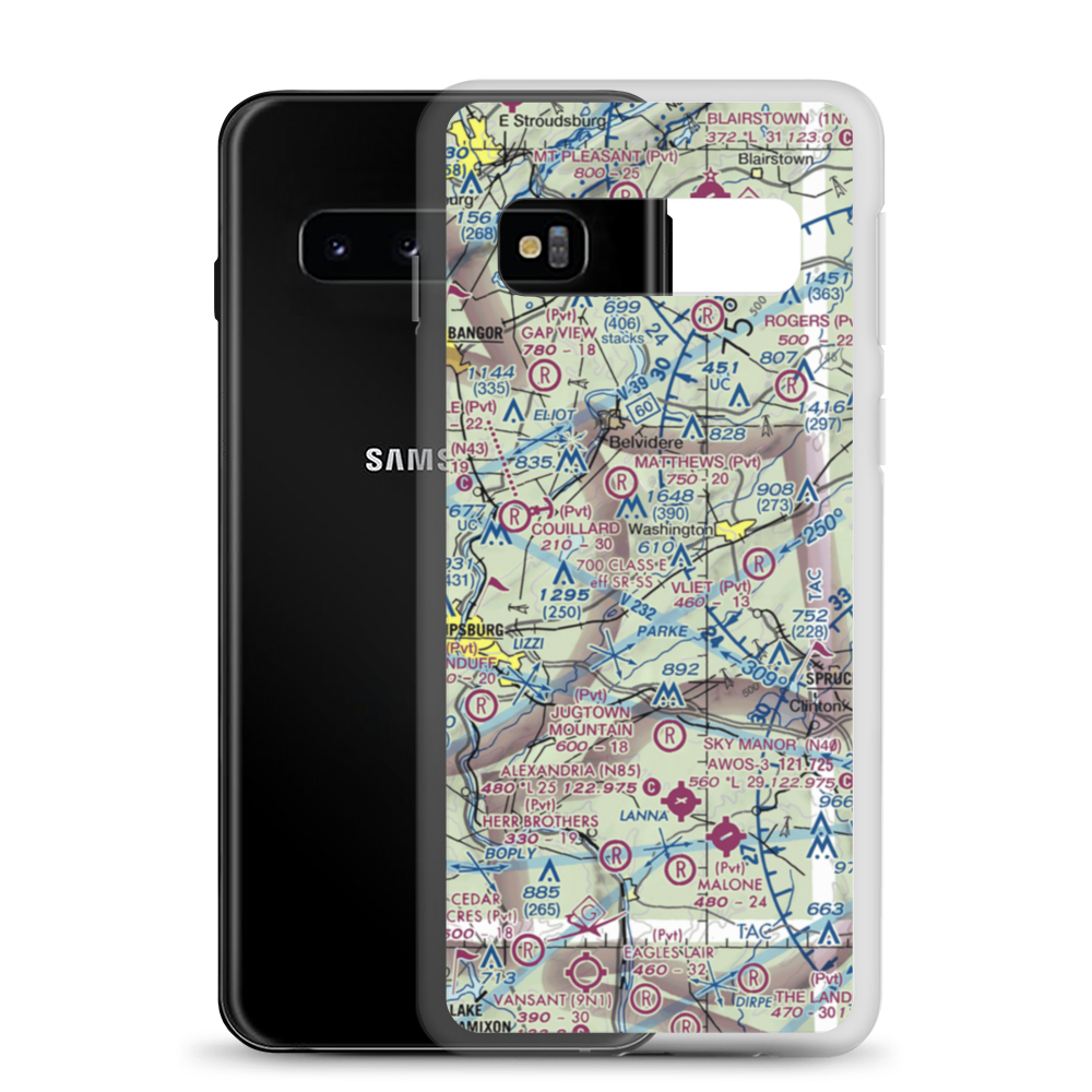 View Finder Balloonport (JY03) VFR Sectional Samsung Case Samsung Galaxy S10 model shown