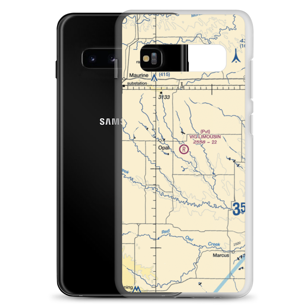 Vig Limousin Airport (1SD4) VFR Sectional Samsung Case Samsung Galaxy S10+ model shown