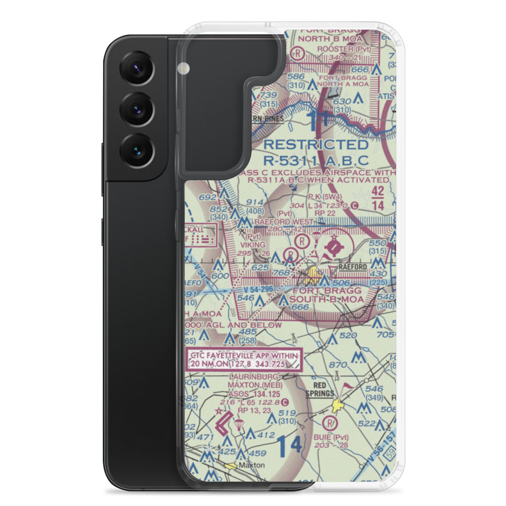 Viking Airport (94NC) VFR Sectional Samsung Case Samsung Galaxy S22 Plus model shown