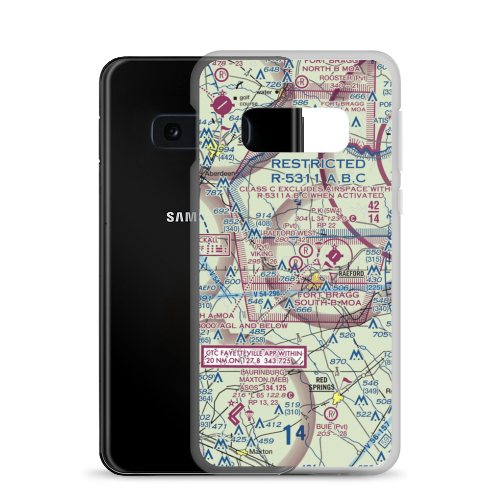 Viking Airport (94NC) VFR Sectional Samsung Case Samsung Galaxy S10e model shown