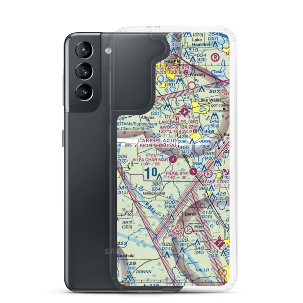 Villa Char Mar Airport (1FA9) VFR Sectional Samsung Case Samsung Galaxy S21 model shown