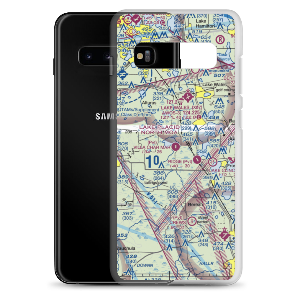 Villa Char Mar Airport (1FA9) VFR Sectional Samsung Case Samsung Galaxy S10+ model shown